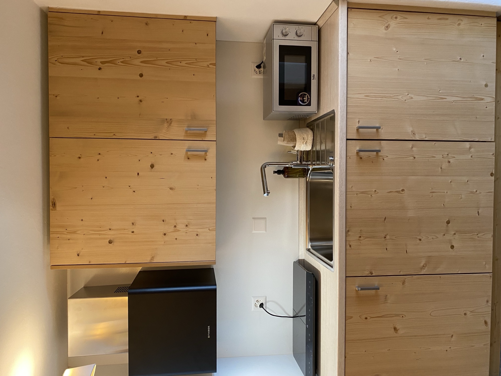 Kitchenette with induction hob